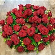 All Red Rose Wreath