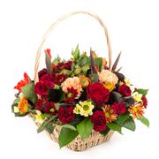 seasonal Glow Basket Arrangement
